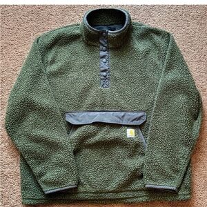 Carhartt Men's Olive Sherpa Pullover